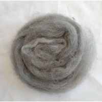 Storm Cloud Grey Carded Wool 10g