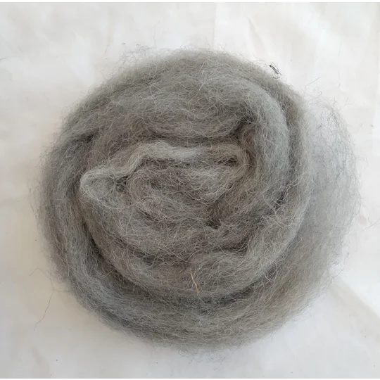 Storm Cloud Grey Carded Wool 10g