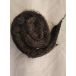 Charcoal Grey/Black, carded mixed species fibres,