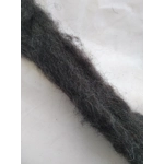 Charcoal Grey/Black, carded mixed species fibres,
