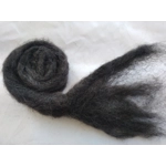 Charcoal Grey/Black, carded mixed species fibres,