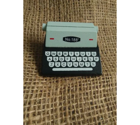 Miniature Wood Typewriter