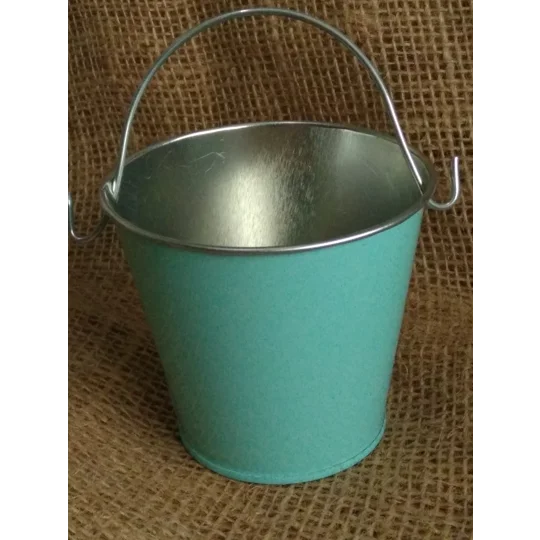 Miniature teal bucket