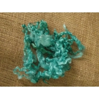 Aqua Teal Teeswater Curly wool, 10g (v)