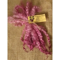 Heather and Pink Budget wensleydale  Curly wool, 10g