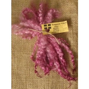 Heather and Pink Budget wensleydale  Curly wool, 10g