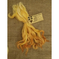 Summer Sunshine Yellow and Orange Devon and Cornwall longwool locks 10g