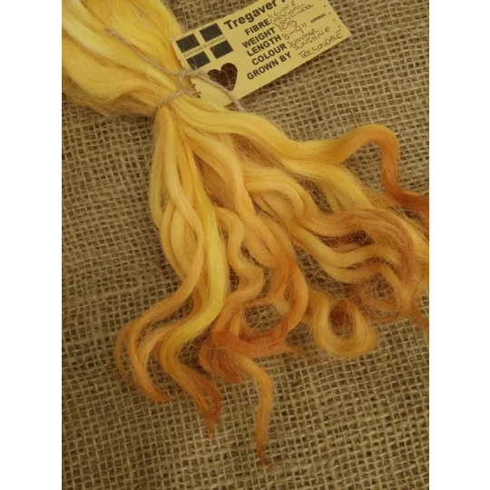 Summer Sunshine Yellow and Orange Devon and Cornwall longwool locks 10g