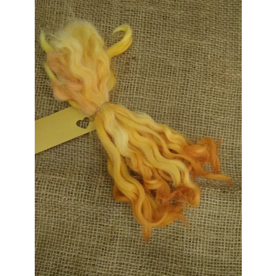 Summer Sunshine Yellow and Orange Devon and Cornwall longwool locks 10g