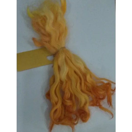 Summer Sunshine Yellow and Orange Devon and Cornwall longwool locks 10g