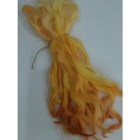 Summer Sunshine Yellow and Orange Devon and Cornwall longwool locks 10g