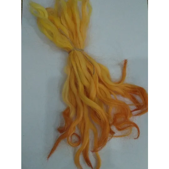 Summer Sunshine Yellow and Orange Devon and Cornwall longwool locks 10g