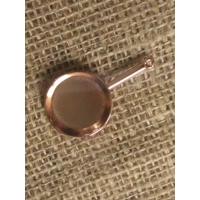 Miniature copper colour metal frying pan, 3 size options,  for crafting and props