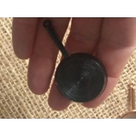 Miniature black metal frying pan, 3 size options,  for crafting and props Miniature black metal frying pan, 3 size options,  for crafting and props