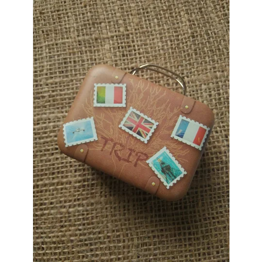 Miniature metal suitcase for diaoramas, props for photography etc