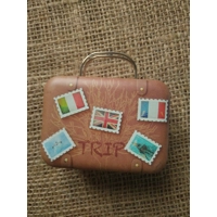 Miniature metal suitcase for diaoramas, props for photography etc