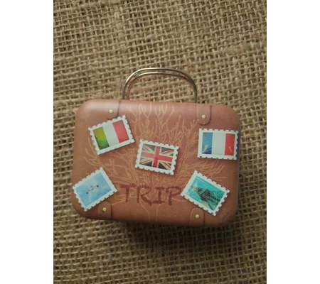 Miniature metal suitcase for diaoramas, props for photography etc