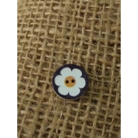 Daisy flower wood button - various designs available