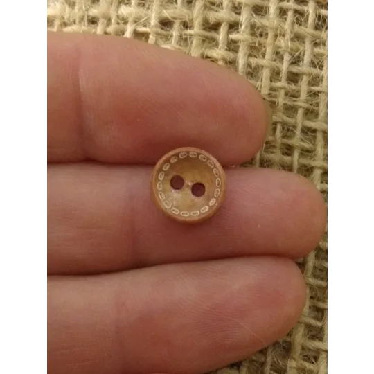 Mini Wood button - light colour wood