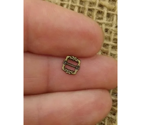 Mini Metal buckle light bronze, 3.5mm
