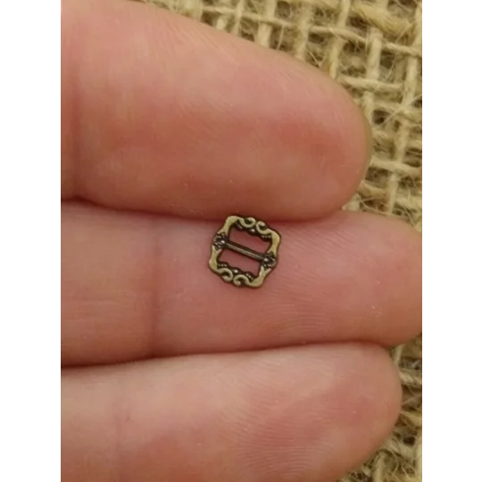 Mini Metal buckle light bronze, 3.5mm