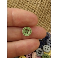Mini various colour wood button 9 mm