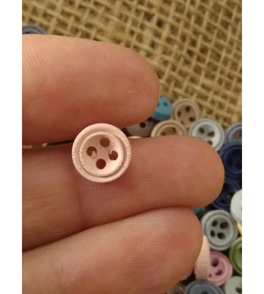 Mini various colour wood button 9 mm