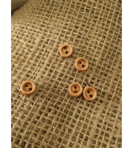 Mini Wood button - pale colour wood