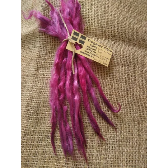suri alpaca locks,pink purple 8-12", 10g