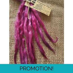 suri alpaca locks,pink purple  8-12