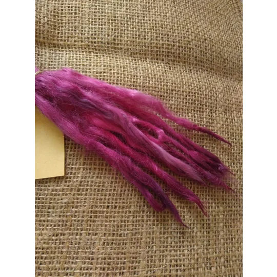 suri alpaca locks,pink purple 8-12", 10g
