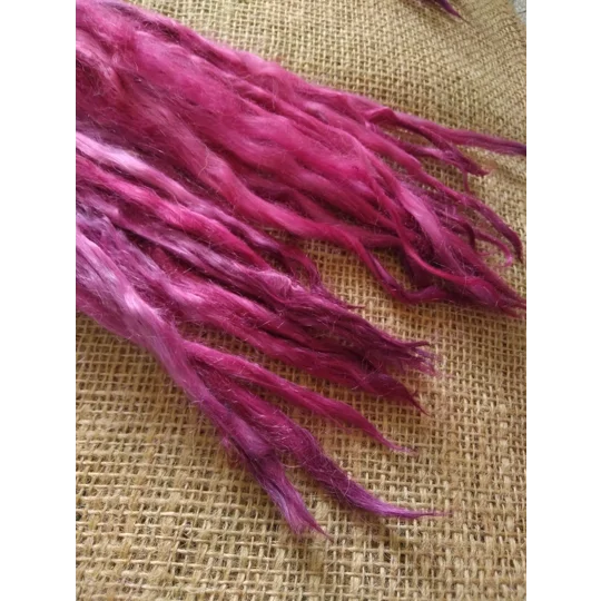 suri alpaca locks,pink purple 8-12", 10g