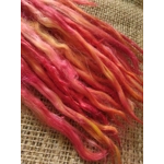 suri alpaca locks fire pink red yellow and orange   8-12", 10g