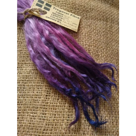 suri alpaca locks fairy mix purple blue pink 8-12", 10g