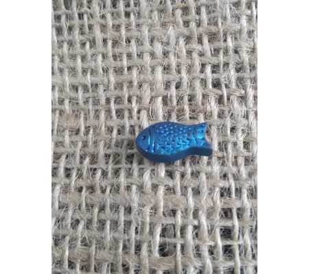 Glass Fish button - various colours