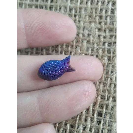 Glass Fish button - various colours