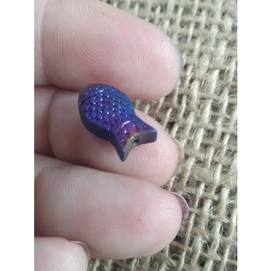 Glass Fish button - various colours