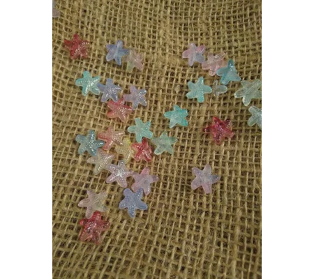 Glass Starfish button - various pastel colours