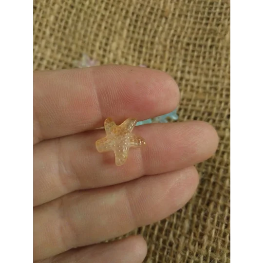 Glass Starfish button - various pastel colours