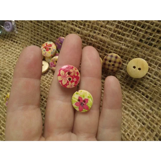 Rustic wood button
