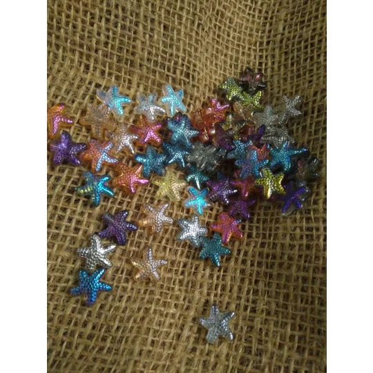 Glass Starfish button - various colours