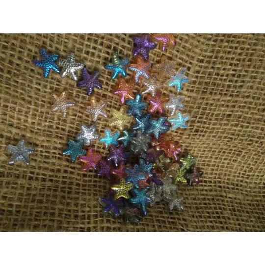 Glass Starfish button - various colours