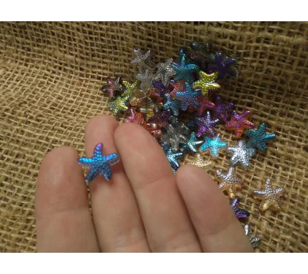 Glass Starfish button - various colours
