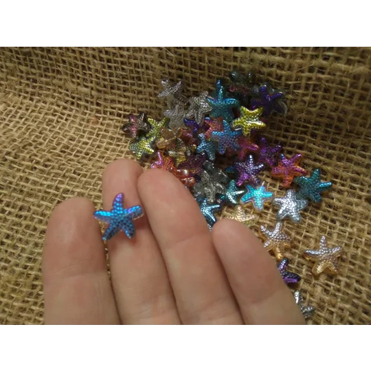 Glass Starfish button - various colours