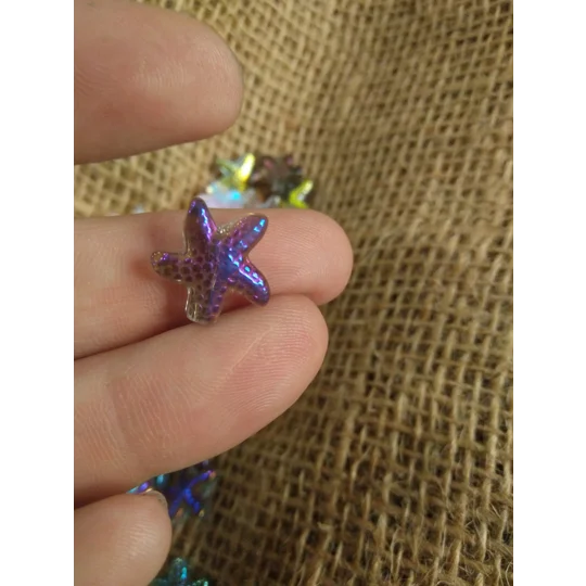 Glass Starfish button - various colours