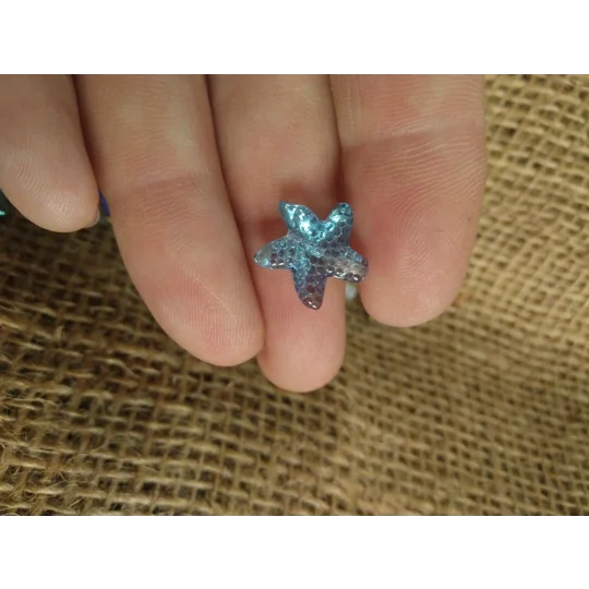 Glass Starfish button - various colours