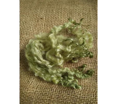 Light Lime Teeswater Curly wool, 10g (v)