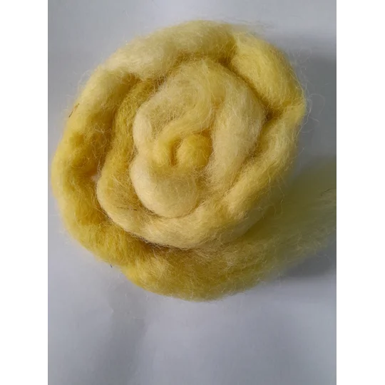 Yellow Mix Carded Wool 10g