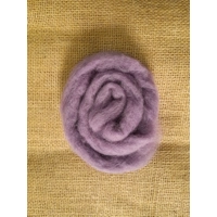 Parma violet, carded mixed species fibres, 10g