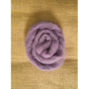 carded hand dyed wool , hand dyed, purple felting wool,  for felters - suitable for needle felting and wet felting and other fibre arts